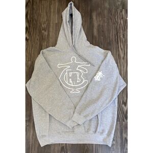 Men's Graphic Hoodie Sweatshirt Gray Pockets‎ XXL Port And Company Y2K inspired